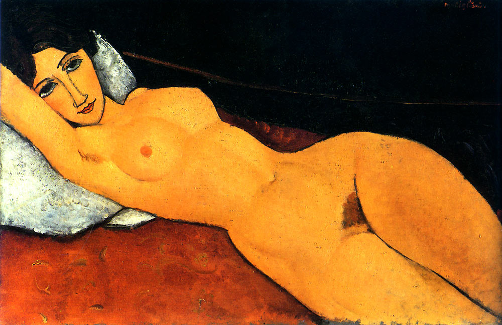 Photo:  Amedeo Modigliani,Reclining Nude, 1917